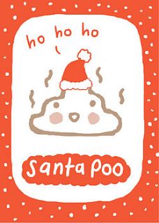 'santa poo' christmas card by loveday designs