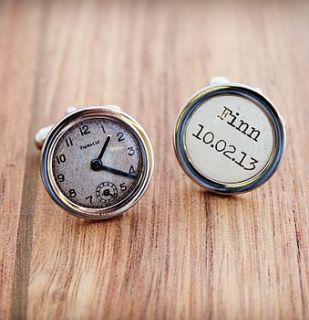 special time cufflinks by posh totty designs boutique