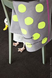 canard big yellow dots tea towel by caroline mcgrath