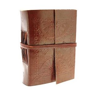 fair trade embossed leather journals by paper high