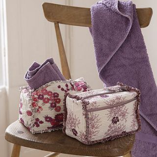 wash bag with frilled trim by caro london