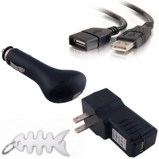 Premium Sony Bloggie Video Charging Combo w/ 6 Feet USB Extention Cable + USB Car Charger and USB Wall / Travel Charger Electronics
