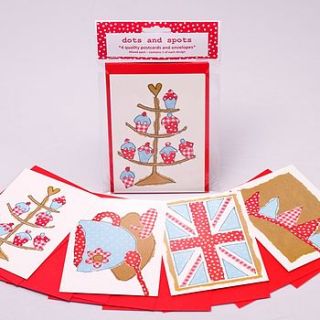 british teatime postcards by dots and spots