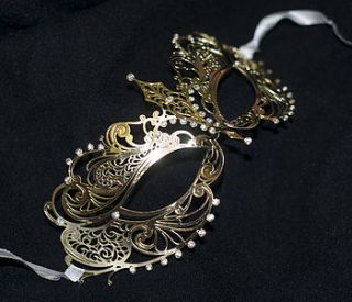 gold venetian filigree masquerade mask by hannah makes things