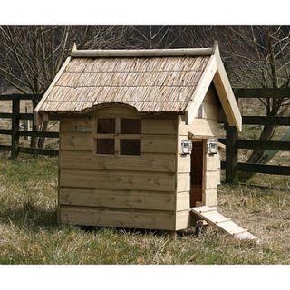 chicken chalet thatched poultry house by home farm fowls