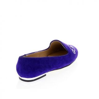 Iris Apfel Suede Loafers with Eyeglass Applique