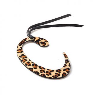 Clever Carriage Company Leopard Print Haircalf Luggage Tag