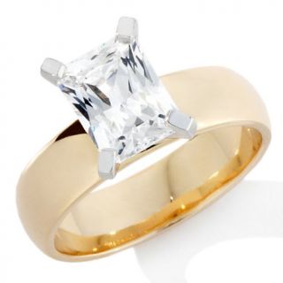 2ct Absolute™ Radiant Emerald Cut Wide Band Solitaire Ring