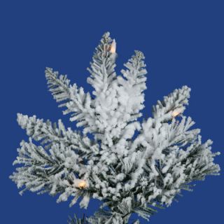 Vickerman Flocked Utica Fir 7.5 White Artificial Christmas Tree with