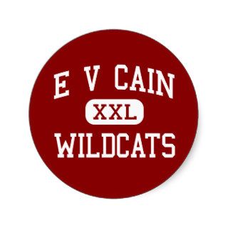E V Cain   Wildcats   Middle   Auburn California Round Sticker