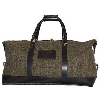 harris tweed holdall limited edition by eureka and nash