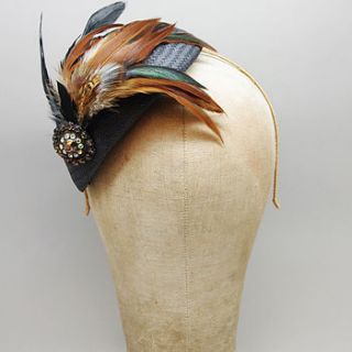 nancy vintage feather by lizzie lock millinery