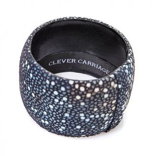Clever Carriage Company "Stingray" Embossed Leather Bangle