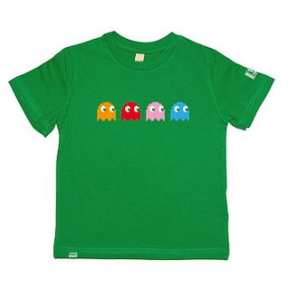 child's retro arcade ghosts t shirt by occasional human