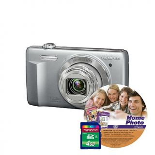 Olympus VR 370 16MP, 12.5X Optical Zoom Digital Camera with 4GB Memory Card and