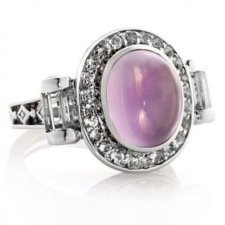 Victoria Wieck Gemstone Cabochon and White Topaz Sterling Silver Ring