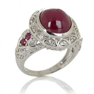 Victoria Wieck Ruby and White Topaz Sterling Silver Ring