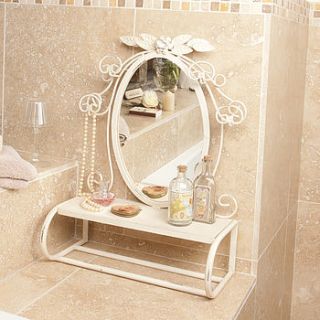 ivory mirror with shelf and towel rail by dibor