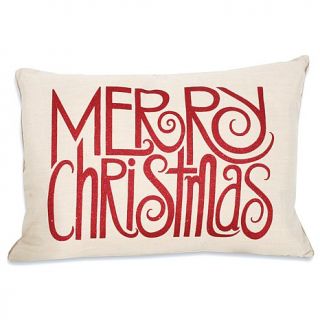 Jeffrey Banks "Merry Christmas" Glitter Pillow