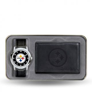 NFL Men's Team Logo Watch and Wallet Combo Gift Set  Steelers
