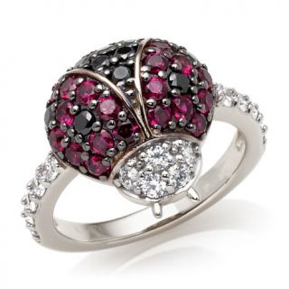 Jean Dousset 1.35ct Absolute™ and Created Ruby "Lady Bug" Ring