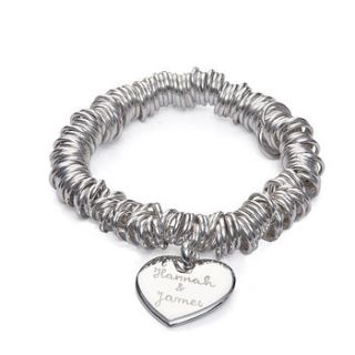 lover's personalised silver coil bracelet by merci maman