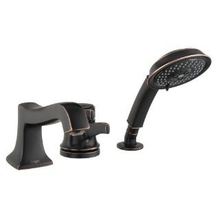 Hansgrohe 04132920 Metris C 3 Hole Thermostatic Tub Filler Trim, Rubbed Bronze   Mounted Bathroom Shelves  