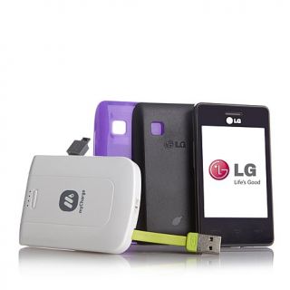 LG No Contract Touchscreen 3G Wi Fi Camera Smartphone with Portable Charger, 15