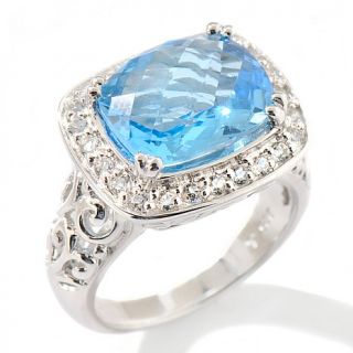 Victoria Wieck 5.38ct Swiss Blue Topaz and White Topaz Sterling Silver East/Wes
