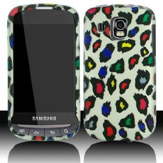 p2s88 Silver with Color Leopard Prints Snap on Rubberized Hard Skin Shell Cover Case for Samsung Transform Ultra / M930 Cell Phones & Accessories