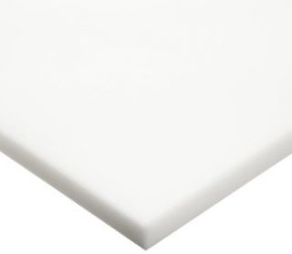 HDPE (High Density Polyethylene) Sheet, Opaque Off White, Standard Tolerance, ASTM D4976 245, 0.250" Thickness, 12" Width, 24" Length Polyethylene Plastic Raw Materials