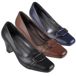 Journee Collection Women's 'Cary 14' Faux Leather Square Toe Loafers Journee Collection Loafers