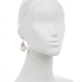 Himalayan Gems™ Pink Aragonite Pear Shaped Sterling Silver Drop Earrings