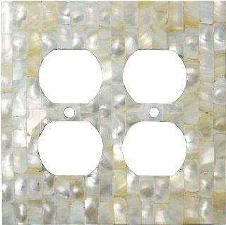 MOTHER OF PEARL Switchplates Outlet Covers, Rocker, GFCI 2 Duplex   Switch Plates  