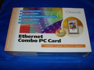 Hawking Technologies 10BT LAN PCMCIA Enet PC Card Combo with RJ45/BNC Coupler Electronics