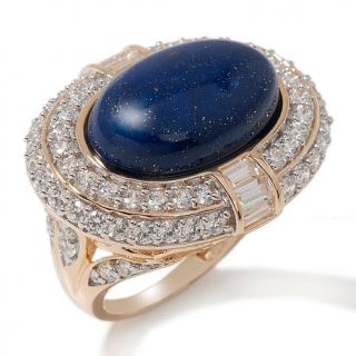 Victoria Wieck 2.52ct Absolute™ Oval Lapis and Pavé Frame Ring