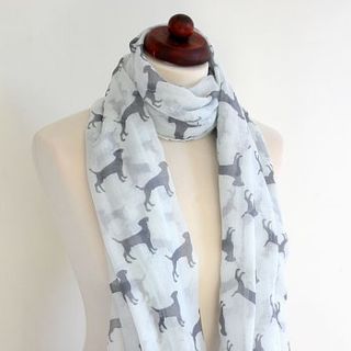 dog print scarf by house interiors & gifts