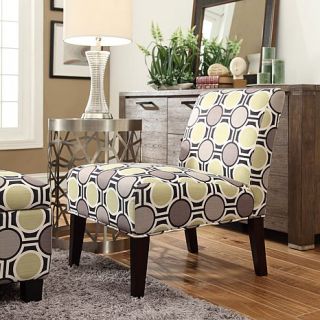Home Origin Waverly Slipper Chair   Mod Circles Pattern