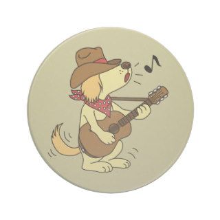 Dog Playing Guitar Coasters