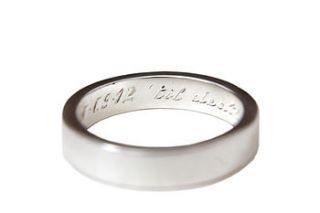 mans personalised silver band by rock cakes