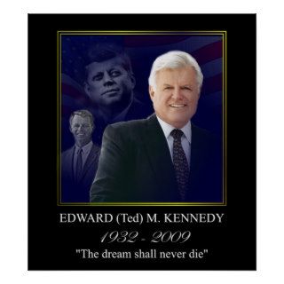 Edward Kennedy with Jack and Bobby Posters