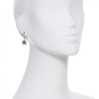 Victoria Wieck 3.89ct Swiss Blue Topaz and White Topaz Earrings