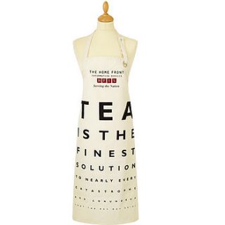 tea eye test cotton apron by ulster weavers
