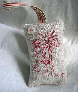 handmade linen lavender bag by running hare art & design