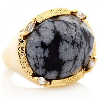 Judith Light Jewelry Chinese Snowflake Stone and CZ Ring