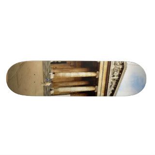 Front Entrance To The British Museum In London Eng Skateboard