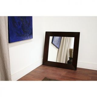 Doniea Dark Brown Wood Frame Modern Wall Mirror