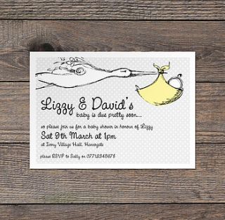 personalised baby shower invitation by project pretty