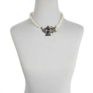 "My Cup of Tea" Mother of Pearl Beaded Toggle Necklace