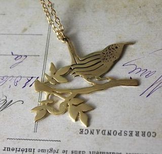 gold/silver wren necklace by posh totty designs boutique